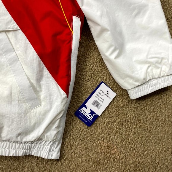 Kansas City Chiefs Jacket Starter Half Zip Hooded WHITE   XL - Picture 8 of 8